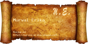 Murvai Erika névjegykártya