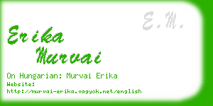 erika murvai business card